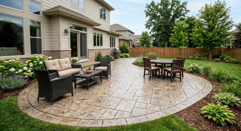 Patio Stamping in Frisco, TX