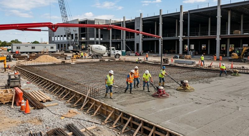 Commercial Slab Installation in Harrisburg, PA