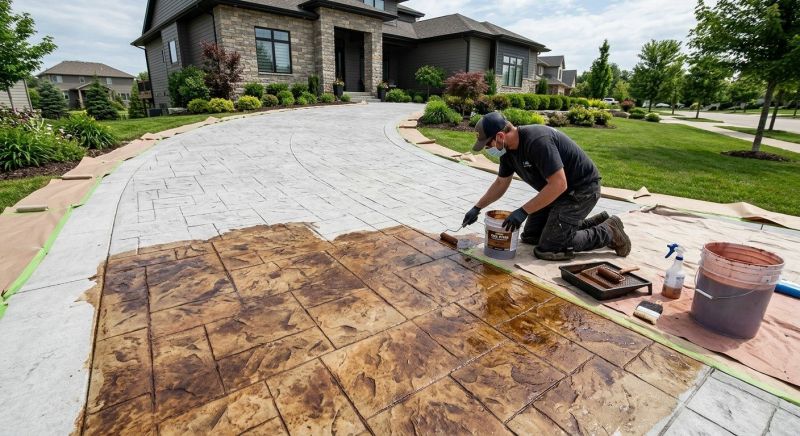 Concrete Driveway Refinishing in Fort Worth, TX