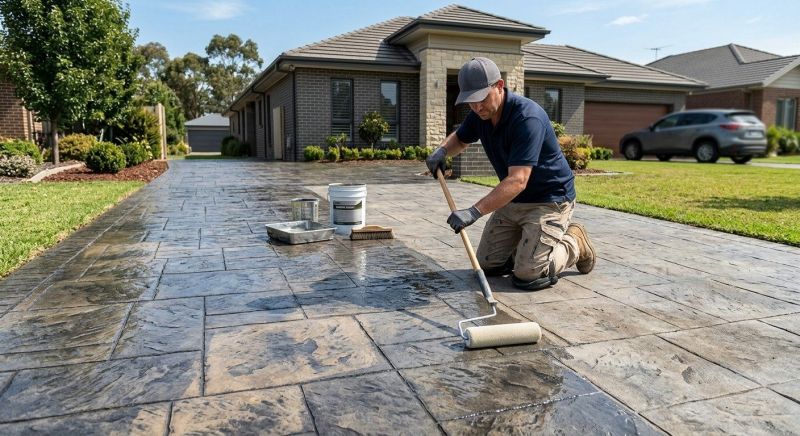 Concrete Driveway Refinishing in Fort Worth, TX