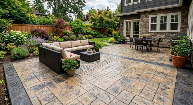 Patio Stamping in Frisco, TX