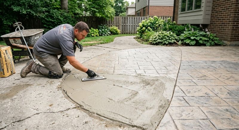 Stamped Concrete Patio Installation in Corpus Christi, TX