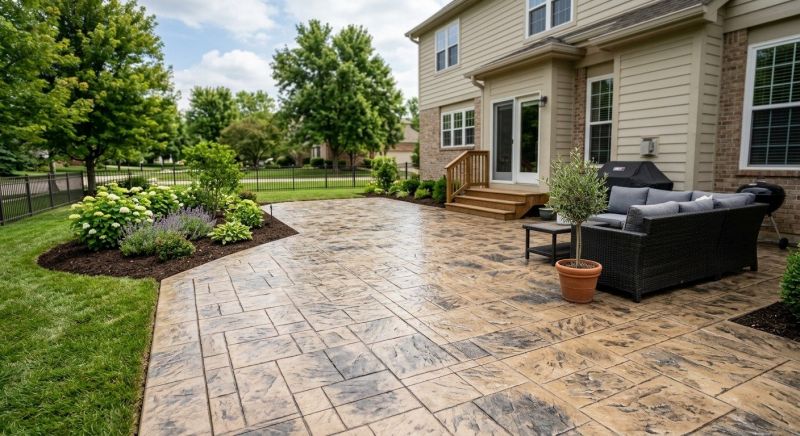 Textured Concrete Installation in Fort Worth, TX