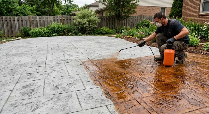 Tinted Concrete Installation in Fort Worth, TX
